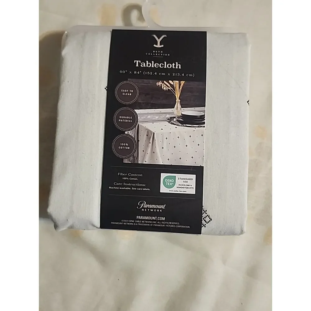 Yellowstone Beth Collection Textile Tablecloth 60